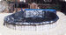 Winter debris cover for above ground pool